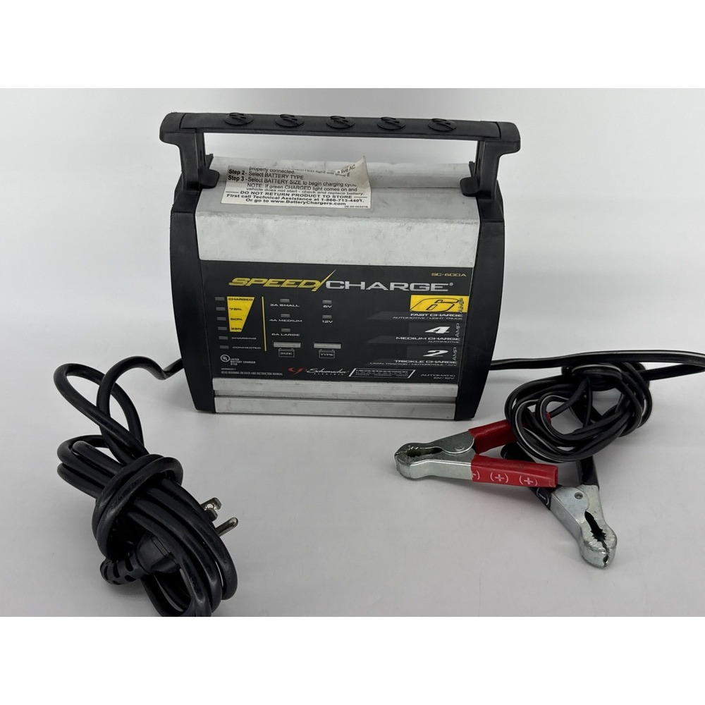 Schumacher SpeedCharge SC Battery Charger Amp Automatic Multi Stage Black Fully